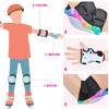 AuSletie Kids Knee Pads Elbow Pads Set, 7 in 1 Skating Protective Gear Skateboard, Roller Skating, Scooter, Bike Cycling,for Kids 3-8 Years view 2