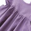 lymanchi Kid Girls Summer Cotton Linen Ruffle Halter Sleeveless Beach Party Dress 818 Purple 100 view 2