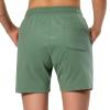 Ksmien Women's Knit Cotton Bermuda Shorts with Deep Pockets for Women Lounge Walking Running Athletic Loden Frost view 2