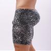 Huimingda Tight Shorts Men Workout Fashion Leopard Print Compression Shorts Sport Bottoms Black X-Large view 4