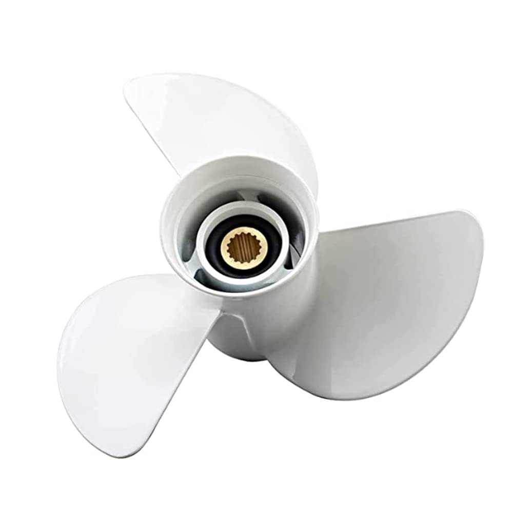 OVERSEE 13x19-K Aluminum Alloy Propeller for Yamaha Replaces 6E5-45941-00-EL 50HP 60HP 70HP 75HP 80HP 85HP 90P 100HP 115HP 130HP 140HP Outboard Motors 15 Spline Tooth -Outboard