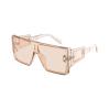 FEISEDY Square Oversized Flat Top Sunglasses With Side Lens Integrated For Women Men B4028 view 1