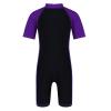 CHICTRY Kids Boys Diving Surfing Snorkeling Wetsuit Thick One Piece UV Protective Rash Guard Swimsuit Wet Suit Purple&Black A 8-10 Years view 2