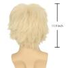 Miss U Hair Short Blonde Wig Women or Men Layered Halloween Cosplay Costume Wig view 4