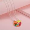 2-3Pcs Cute Magnetic Half Broken Heart Koala Panda Engraved Pendant Best Friend Necklace for Women Men Lovely Love Heart Necklace Friendship Couple Forever Jewelry-Food view 2