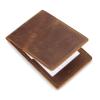 Robrasim Handmade Leather Yardage Book Cover, Leather Golf Scorecard Holder - Brown view 1