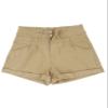 Hilltichu Womens Relaxed Fit Casual High Waist Pocketed Denim Shorts (Khaki,XX-Large,US,Alpha,Adult,Female,XX-Large,Regular,Regular) view 4