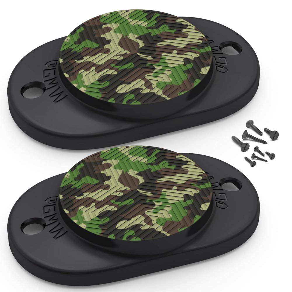 GMW Gun Magnet [2-Pack] | 30 lbs. Rating Magnetic Gun Mount | HQ Rubber Coated Gun Magnet Buckler Series for Car, Truck, Desks, Safes, and Walls | Indoor Gun Racks| Concealed Gun Holder for Handgun