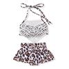 Infant Baby Girl Swimsuit Leopard Cheetah Halter Bikini Summer Beach Outfit Two Pieces Tankini Bathing Suits 12-18 Months view 1