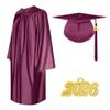 Herrenbek Shiny Graduation Cap and Gown 2026 Tassel Adult Set for High School and Bachelor view 1