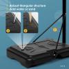 Portable Basketball Hoop, Adjustable Height, 28 inches Backboard Free Standing System w/Wheels Outdoor Indoor Basketball Training for Teenager, Black view 3