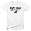 Stony Brook University Official Stacked Unisex Adult T Shirt,White, 4X-Large view 1