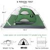 CAMEL CROWN 4/5/6 Person Camping Dome Tent with Removable Rain Fly Waterproof Family Tent Easy Set Up Lightweight Outdoor Tent for Camping Backpacking Hiking view 2