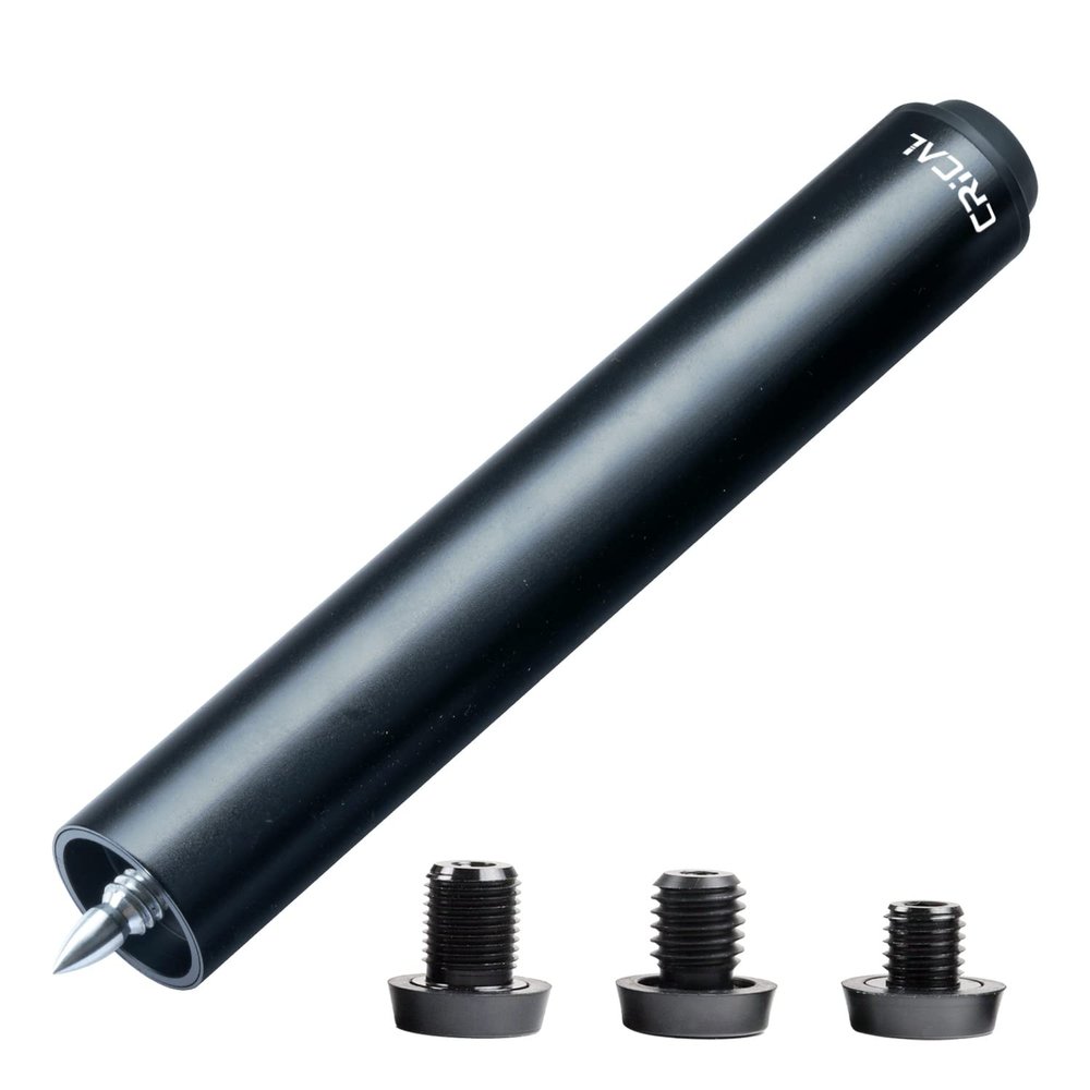 CRICAL Pool Cue Extension 2/3/4/8 Inch Metal Billiard Cue Extension with 3 Bumpers Billiard Accessories
