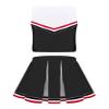 Yartina Kids Girls Cheer Leader Costume Uniform Sleeveless Cheerleading Complete Dress Halloween Outfit B#Black 14 Years view 2