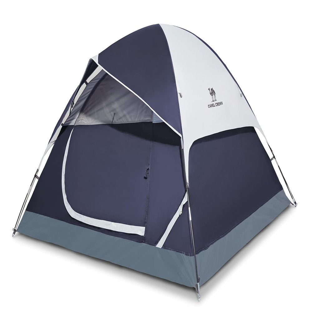 CAMEL CROWN 4/5/6 Person Camping Dome Tent with Removable Rain Fly Waterproof Family Tent Easy Set Up Lightweight Outdoor Tent for Camping Backpacking Hiking