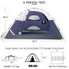 CAMEL CROWN 4/5/6 Person Camping Dome Tent with Removable Rain Fly Waterproof Family Tent Easy Set Up Lightweight Outdoor Tent for Camping Backpacking Hiking view 2