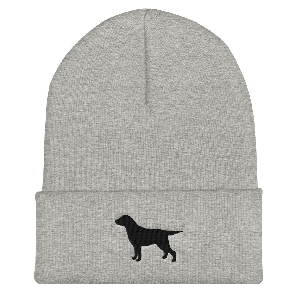 Black Lab Labrador Dog Pet Lover Owner Embroidered Cuffed Beanie Hat Clothing
