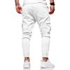 Men Joggers Chino Pants Drawstring Sports Athletic Workout Fitness Track Cargo Tapered Jogging Trousers (XL, 8815-White) view 2