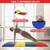 BLKMTY Gymnastics Mat - 4'x8'x2" Folding Exercise Mat with Carrying Handles for Gymnastics, Yoga & Workout, CM view 3