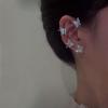 SMDSAZ Gold Plated Metal Ear Bone Clip for Women Sweet Exquisite Sparkling Crystal Butterfly Ear Cuff Clip Earring Wedding Jewelry (Metal Color : Gold-Color) view 3