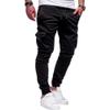 Men Joggers Chino Pants Drawstring Sports Athletic Workout Fitness Track Cargo Tapered Jogging Trousers (XXS, 8815-Black) view 1