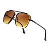 FEISEDY Sunglasses, Fashion Square Pilot Sunglasses, Vintage Metal Gradient Glasses for Men and Women, B4104 view 2