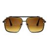 FEISEDY Sunglasses, Fashion Square Pilot Sunglasses, Vintage Metal Gradient Glasses for Men and Women, B4104 view 3