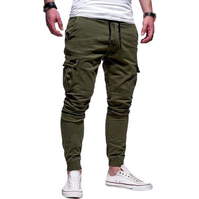 Men Joggers Chino Pants Drawstring Sports Athletic Workout Fitness Track Cargo Tapered Jogging Trousers (XXS, 8815-Army Green)