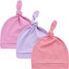Kiddycare Newborn Baby Hospital Hat for Boy/Girl | Doctor Developed Baby Beanies for Infant Babies | Toddler Hats, Preemie Beanies for Boy Girl | Spring Blossom 0-3 Months - 3Pk view 1