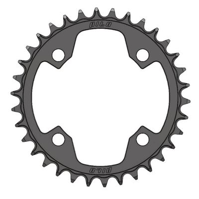 Pilo C78 Chainring Narrow Wide 34T for 96BCD Symmetrical. Hyperglide+ Compatible