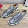 Bcshiye Loafer Shoes for Women Shinny Glitter Sneakers Lace up Walking Sneakers Fashion Sequin Slip-On Flat Sneakers view 3