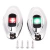 Evgatsauto Boat Navigation Light, 316 Stainless Steel Rubber Pad Bow Light Led Green Red Ip66 1 Nautical Mile Visibility Sailing Lamp, For Pontoons Yachts view 1