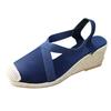 Bcshiye Womens Platform Espadrille Sandals Closed Toe Summer Wedge Sandals Slip on Wedge Heels Casual Dressy Sandals view 2