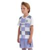 ORKY Custom Soccer Uniform, Men Fast Drying Short Sleeve Football Shirt, Kids Customzie Design Match Jersey Grid(Light Purple 110cm) view 2