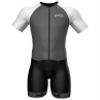 Sparx Mens Elite Aerosuit Triathlon Suit Mens Short Sleeve Tri Suit Skinsuit (Gray, Medium) view 2