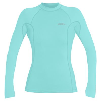 XCEL Womens Premium Stretch Long Sleeve UV Rashguard - Glacier Blue | X-Large