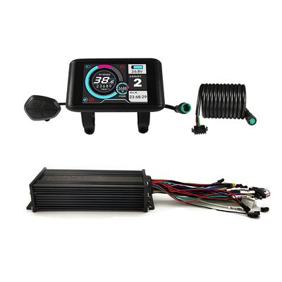 HALLOMOTOR eBike Electric Bike 48V/52V/60V/72V Universal 45A Intelligent Controller for 1500W-2800W Motor Sine Wave 3-Mode with Colorful LCD (with Display)