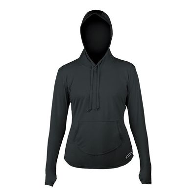 XCEL Womens Ventx Long Sleeve Hooded UV Sun Shirt - Heathered Black | X-Small