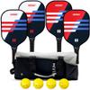 Helium Pickleball Paddles Set of 4 - USAPA Certified - Graphite Fiberglass Surface, Lightweight Honeycomb Core view 1