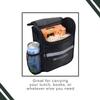AlveyTech Insulated Handlebar Bag for Bikes & Scooters - Large Capacity Durable Ripstop Nylon Fabric Bags with Removable Rain Cover, Reflective Safety Stripe, Web Mesh & Carry Strap, Storage Accessory view 3
