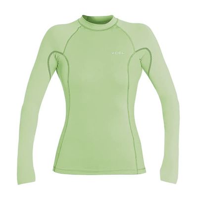 XCEL Womens Premium Stretch Long Sleeve UV Rashguard - Lemongrass | XX-Large
