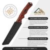 DFACKTO Interceptor Tanto 5.5 Inch Utility Knife  High Carbon Stainless Steel Full Tang Blade for Kitchen, Cooking, Camping & Outdoor Use  Slim Tactical Design w/ G10 Handle - Orange view 2
