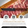 DFACKTO Interceptor Tanto 5.5 Inch Utility Knife  High Carbon Stainless Steel Full Tang Blade for Kitchen, Cooking, Camping & Outdoor Use  Slim Tactical Design w/ G10 Handle - Orange view 3