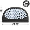 GoSports All-Weather Golf Ball Tray - 70 Ball Capacity - Compatible with All Hitting Mats - Black view 3
