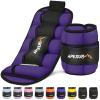 APEXUP 10lbs/Pair Adjustable Ankle Weights for Women and Men, Modularized Leg Weight Straps for Yoga, Walking, Running, Aerobics, Gym, Physical Therapy (Purple) view 1