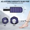 APEXUP 10lbs/Pair Adjustable Ankle Weights for Women and Men, Modularized Leg Weight Straps for Yoga, Walking, Running, Aerobics, Gym, Physical Therapy (Purple) view 2