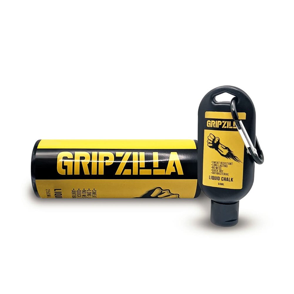GRIPZILLA Liquid Chalk Kit Gym Chalk for Weight Lifting, Rock Climbing, Pole Grip, Bouldering, Powerlifting, Ball, Gymnastics, Sports, and Workout- Cheer - Package May Vary (250ml + 50ml Kit)