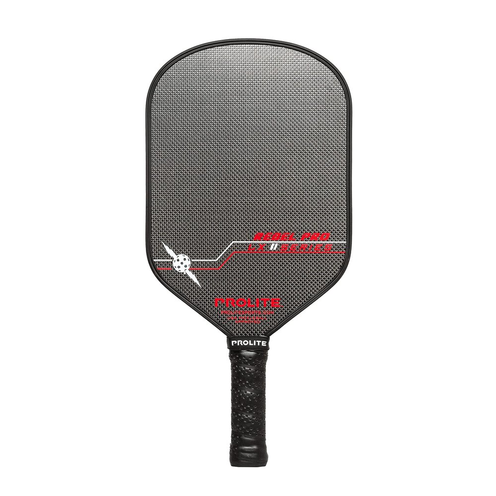 PROLITE LX Series Pickleball Paddles | Hyperweave Carbon Fiber Pickleball Paddle | 14mm Poly Core | Pickleball Rackets Made in The USA Since 1984 (Rebel Pro LX, Silver Fibers)
