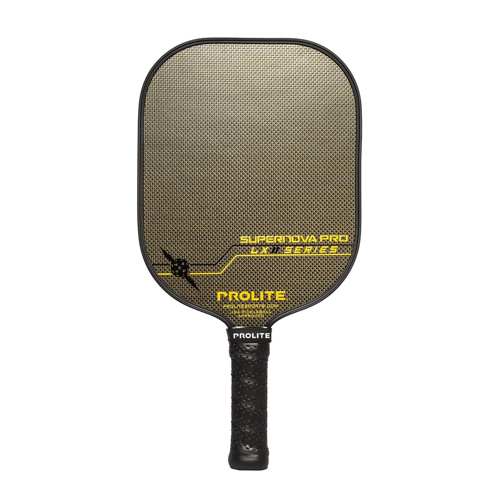 LX Series Pickleball Paddles | Hyperweave Carbon Fiber Pickleball Paddle | 14mm Poly Core | Pickleball Rackets Made in The USA Since 1984 (Supernova Pro LX, Gold Fibers)